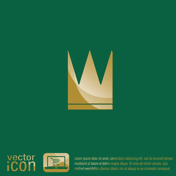 Icono de corona — Vector de stock