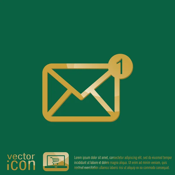 Почтовый конверт. e-mail символ  . — стоковый вектор