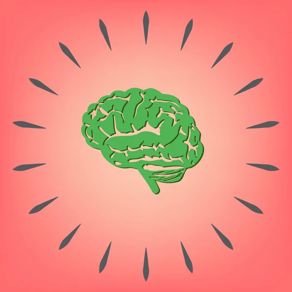 Gehirn. Geist und Wissenschaft — Stockvektor