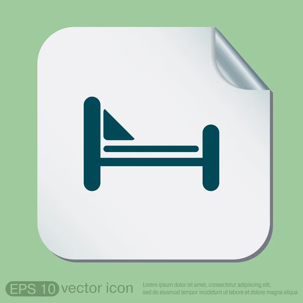 Bed symbool teken. — Stockvector