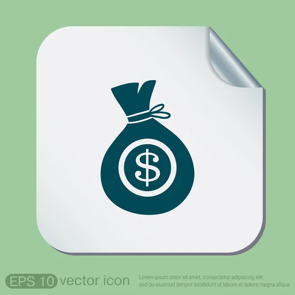 Bag of money icon — Stock Vector