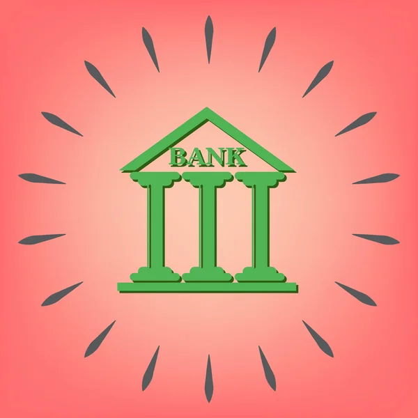 Bank building icon — Stock Vector