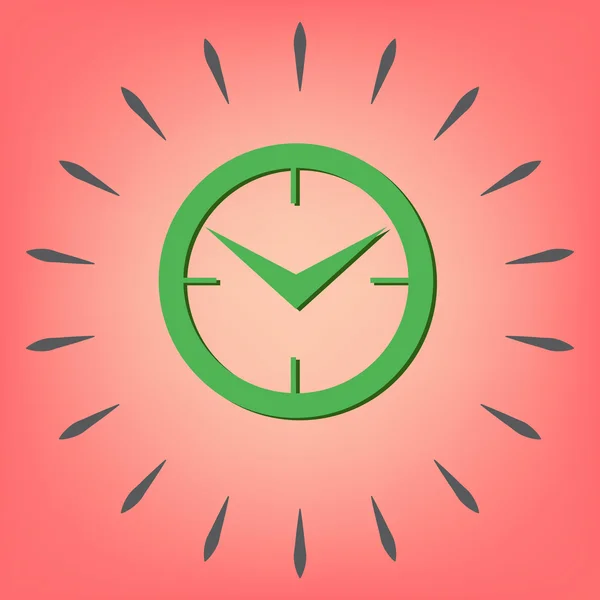 Klok, pictogram horloge — Stockvector