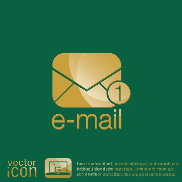 E-mail symbol . icon envelope. — Stock Vector