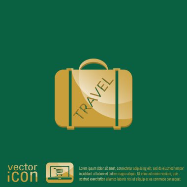 bir bavul seyahat için sembolü.