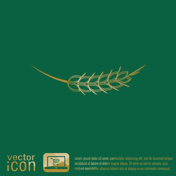 Weizen-Ähren-Symbol — Stockvektor