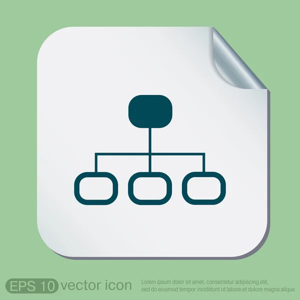 Icône réseau serveur . — Image vectorielle