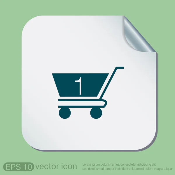 Icono del carrito de compras. — Vector de stock