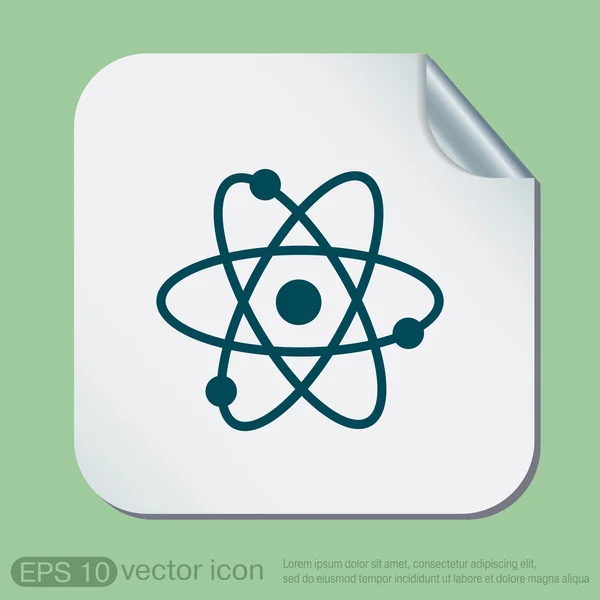 Átomo, ícone do símbolo da molécula — Vetor de Stock