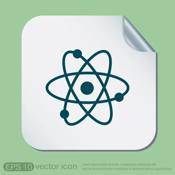 Atom, molecule symbol icon — Stock Vector