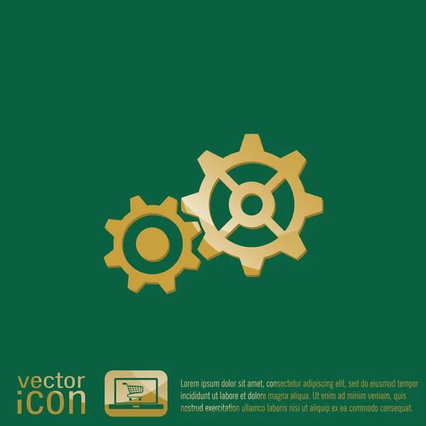 Cogwheel, ajuste y reparación de iconos — Vector de stock