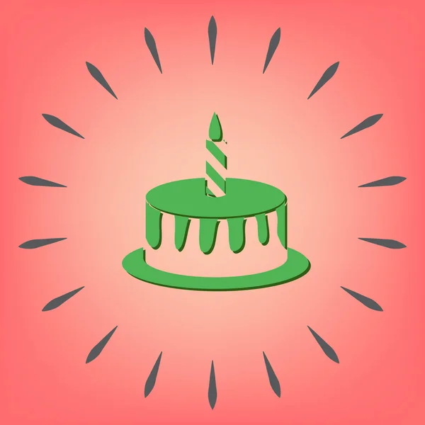 Icône gâteau d'anniversaire — Image vectorielle