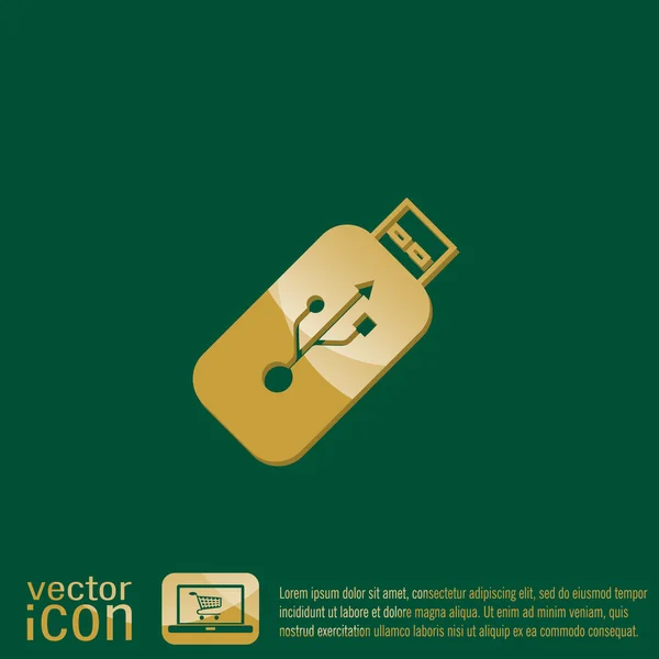 USB-Flash-Icon-Disk — Stockvektor