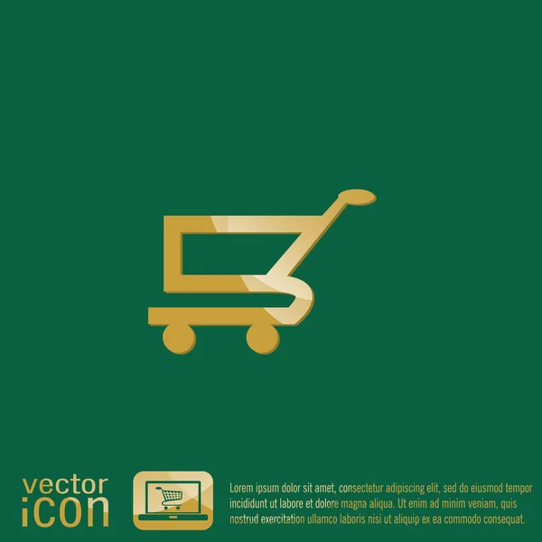 Icono del carrito de compras. — Vector de stock