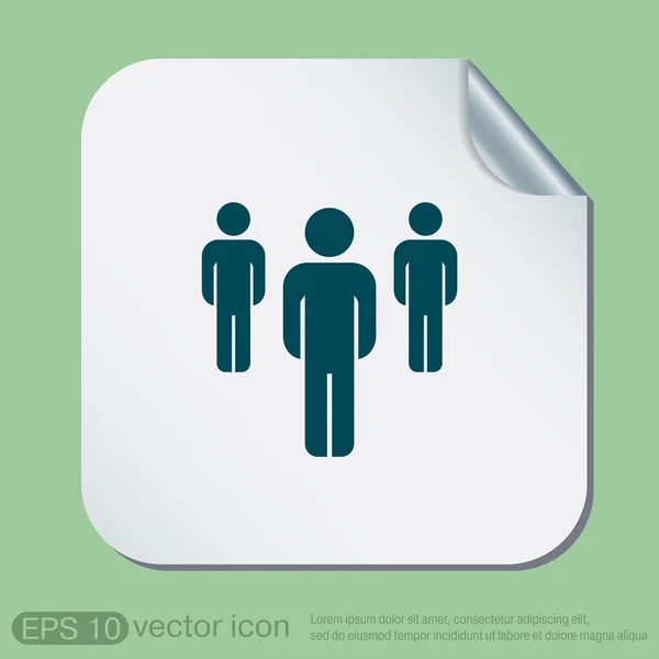 Silhouette of a men icon — Stock Vector