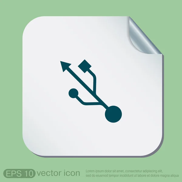 USB symbol icon. — Stock Vector