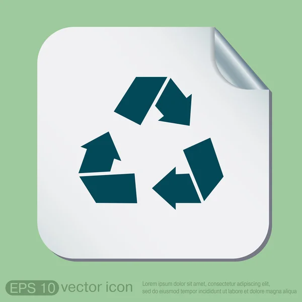 Miljömässiga ikonen pil — Stock vektor