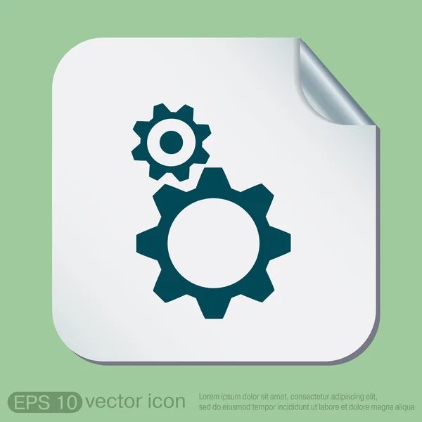 Cogwheel, icon setting and repair — Stock Vector
