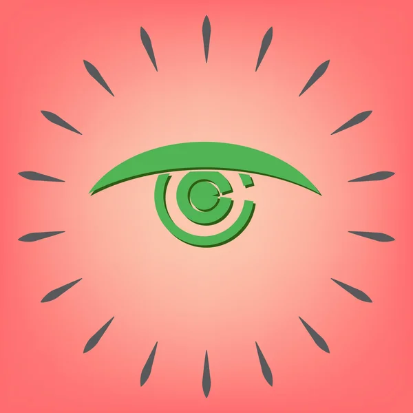 Ojo icono signo — Vector de stock