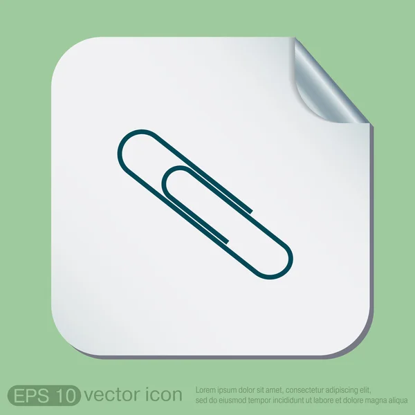 Clip de papel icono — Vector de stock