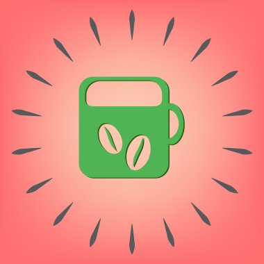 Bir bardak sıcak içecek.