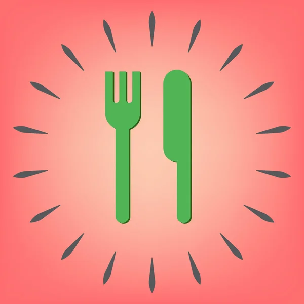 Fork and knife icon — Stock Vector