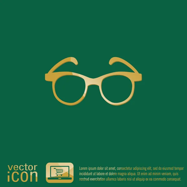 Icône de lunettes signe — Image vectorielle