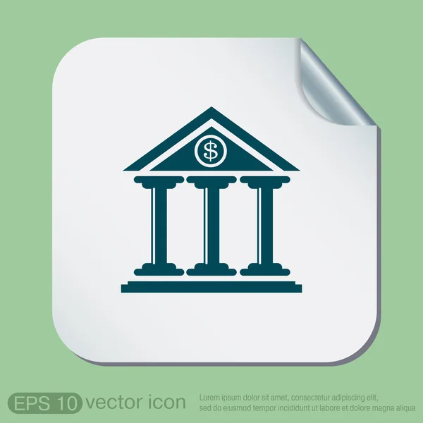 Bank building icon — Stock Vector