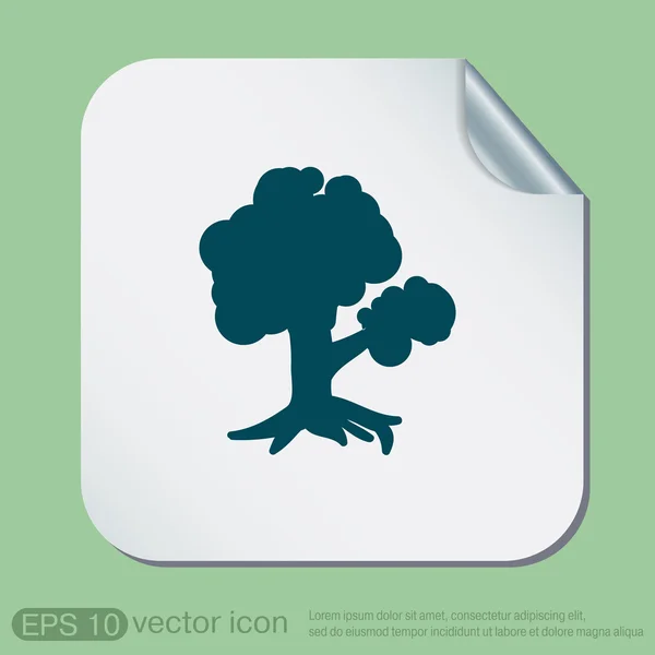 Icône symbole arbre — Image vectorielle