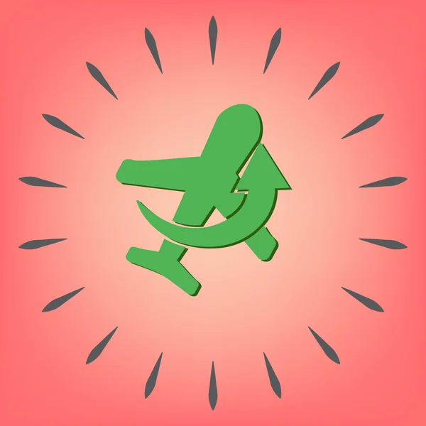 Flugzeugsymbol. Symbol — Stockvektor