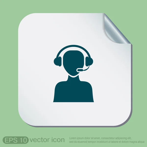 Customer support avatar — Stock Vector