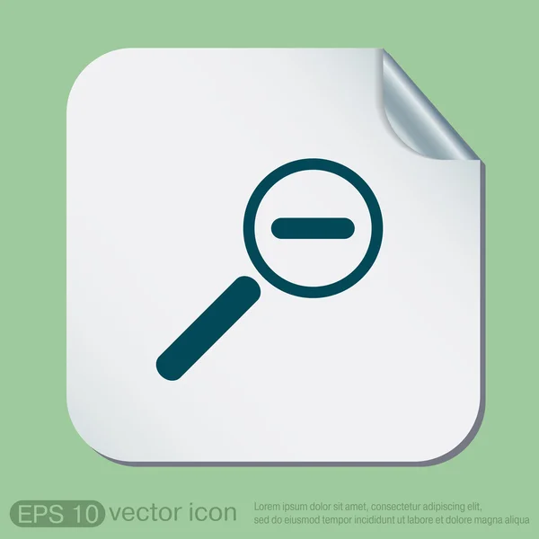 Magnifier reduction  icon — Stock Vector