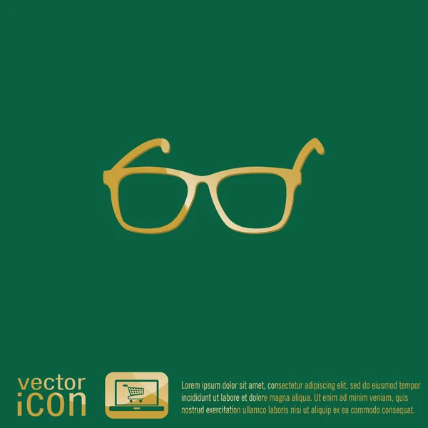 Glasögon-ikonen tecken — Stock vektor