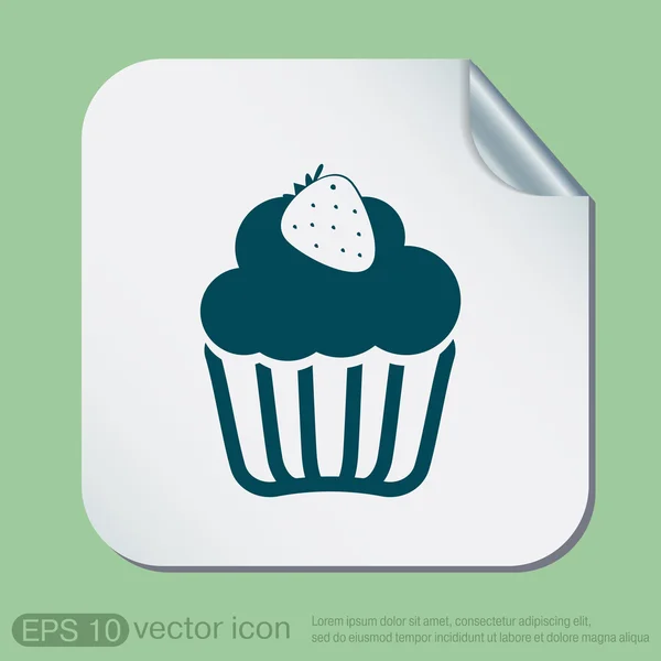 Birthday cake icon — Stock Vector