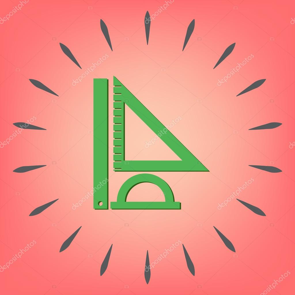 Ruler, protractor, triangle. Stock Vector Image by ©Little_cuckoo 79998738