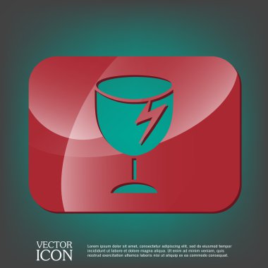 kırılgan cam simgesi