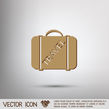 bir bavul seyahat için sembolü