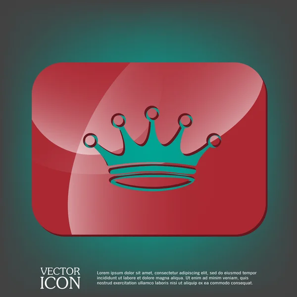 Signo de icono corona — Vector de stock