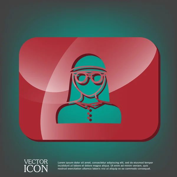 Un avatar femenino. Avatar de una mujer . — Vector de stock