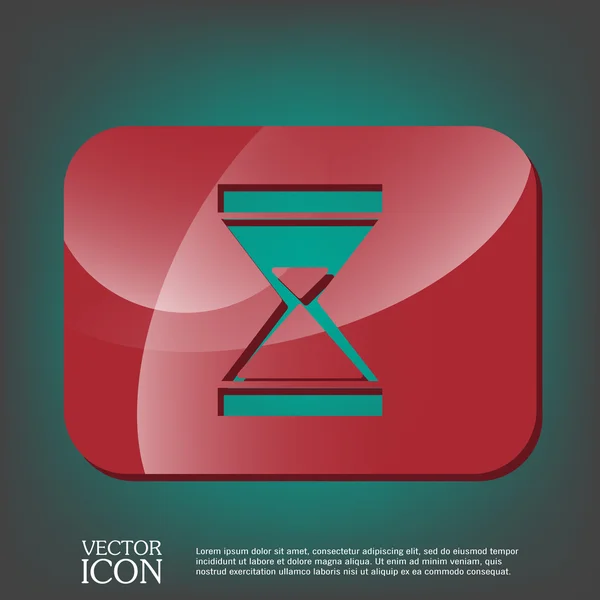 Attentes icône sablier — Image vectorielle