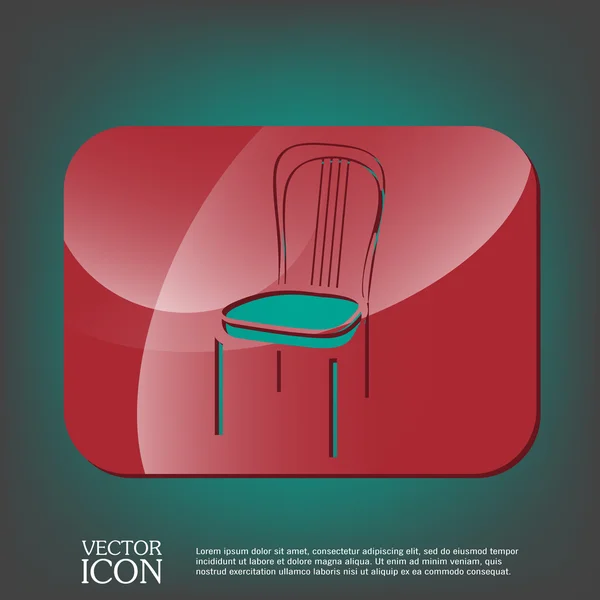 Icona della sedia. mobili simbolo . — Vettoriale Stock