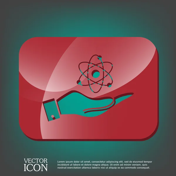 Main tenant l'atome — Image vectorielle