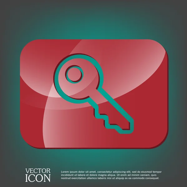 Icône symbole clé — Image vectorielle