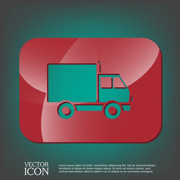 Camion. Icône logistique — Image vectorielle