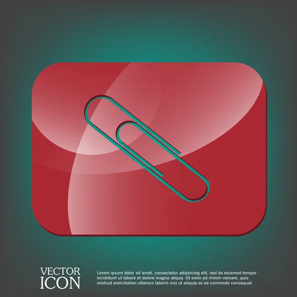 Paper clip icon — Stock Vector