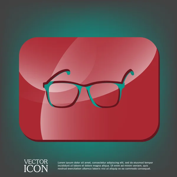 Icône de lunettes signe — Image vectorielle