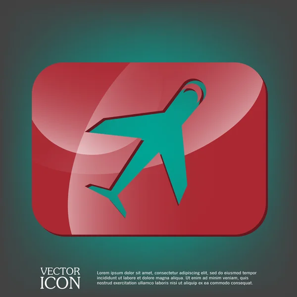 Icono de símbolo de avión — Vector de stock