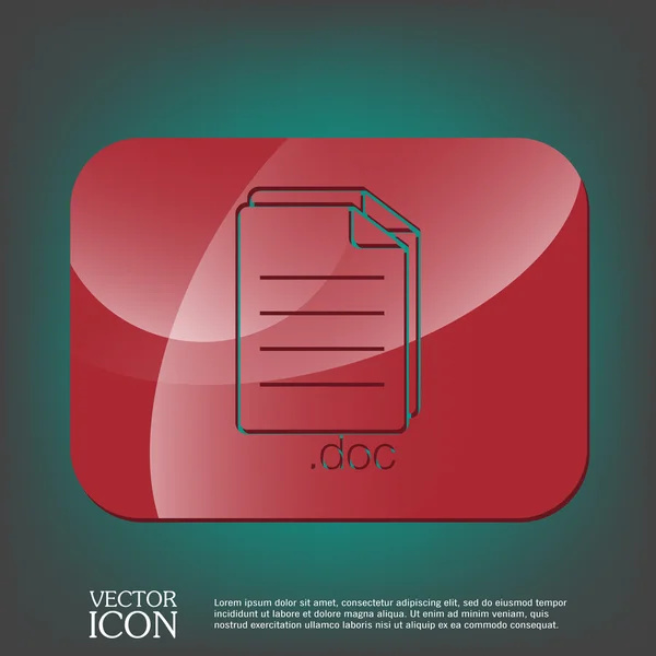 Document icône feuille de papier — Image vectorielle