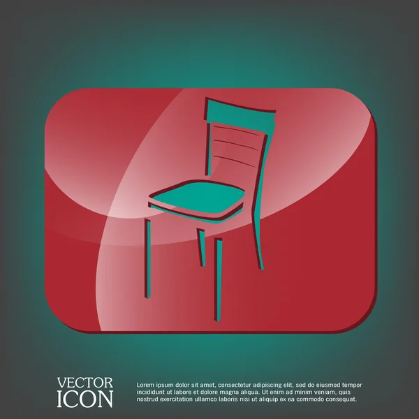 Icône chaise. symbole meubles — Image vectorielle