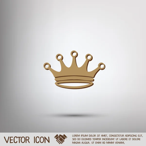 Corona icono de diseño — Vector de stock